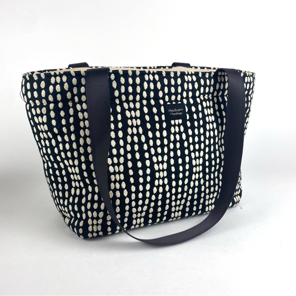 Madison Black and Cream Patterned Small Bag/Tote